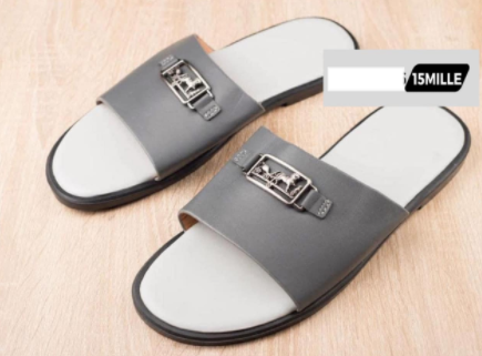 Tongs homme gris