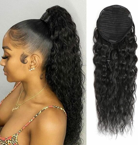 Curly ponytail