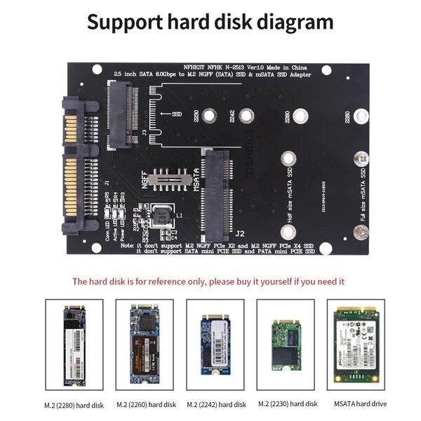 Adaptateur SSD M2 vers sata