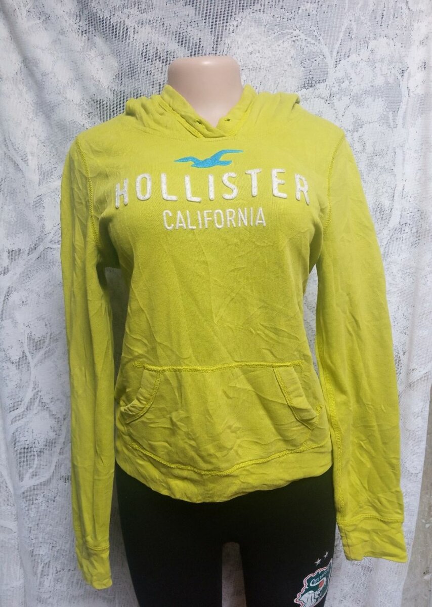 Sweat à capuche Hollister vert