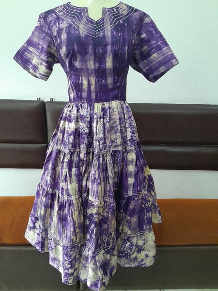 Robe d'été en coton violet