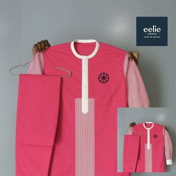 Tunique Homme Rose Élégante