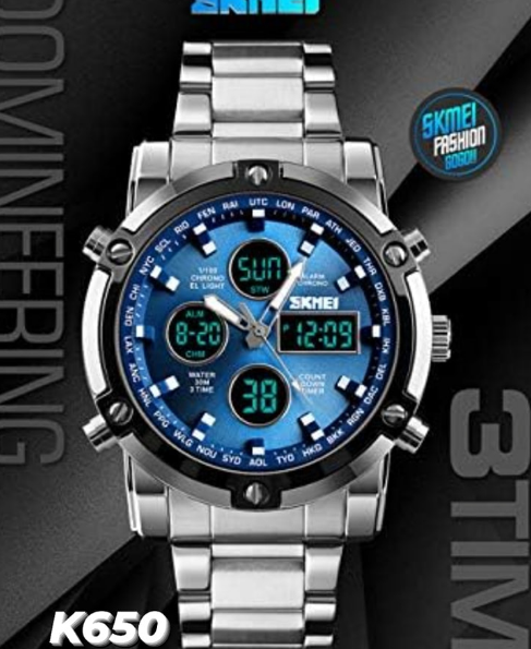 skmei silver watch