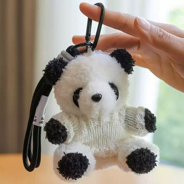 Porte-clés en peluche panda