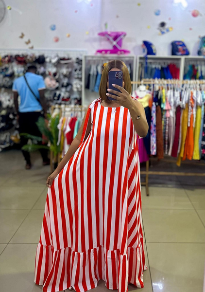 Robe blanc rouge