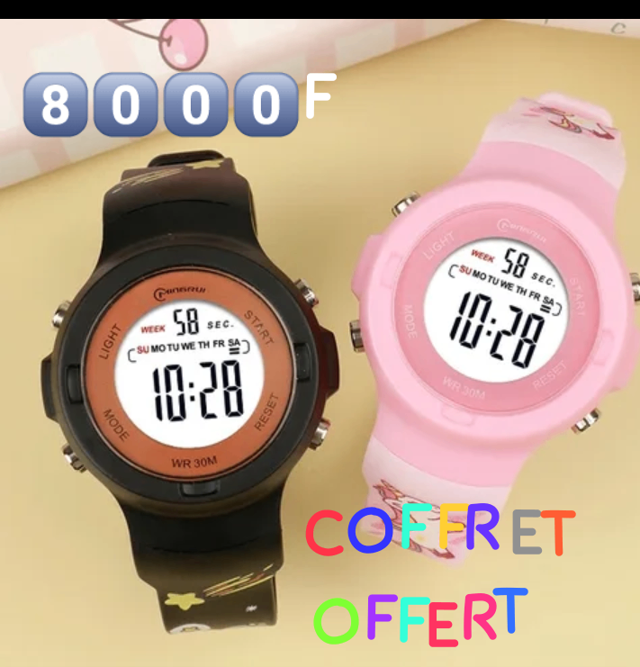 MONTRE MULTI - FONCTION, RÉSISTANT À L'EAU 30MERTRE ,COFFRET