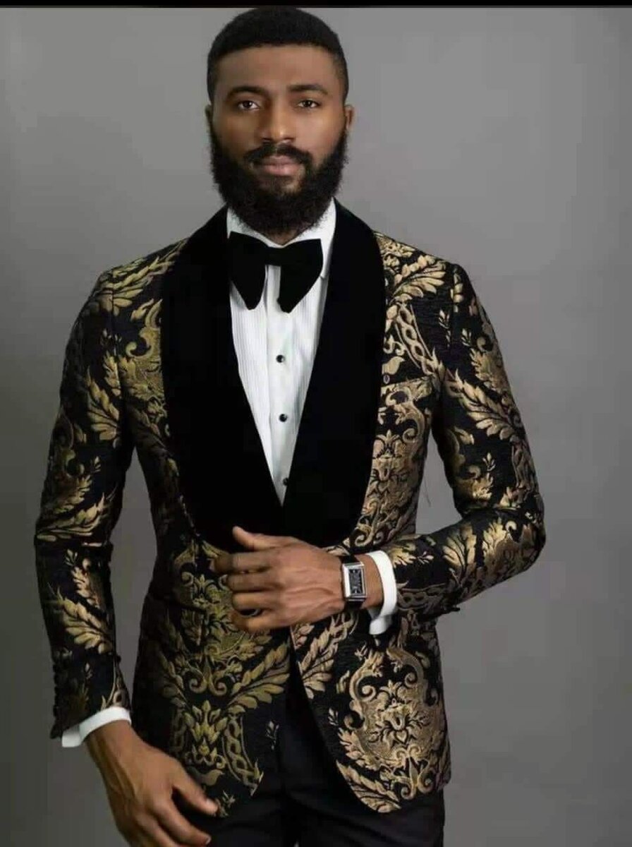 black men's suit