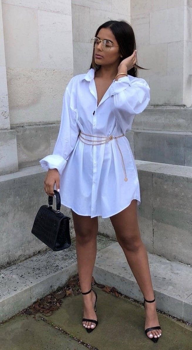 Chemise robe Blanche Oversize
