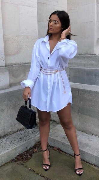 Chemise robe Blanche Oversize