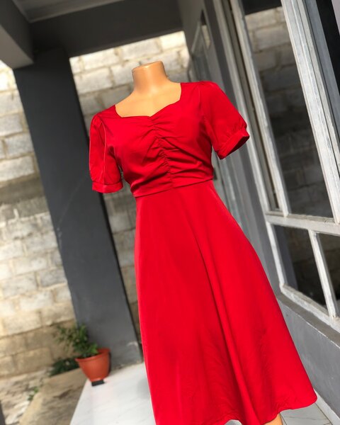 red dress