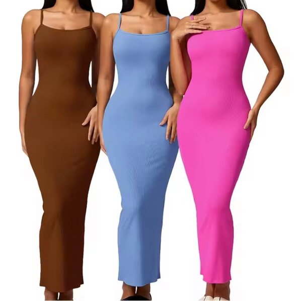 Robe longue moulante