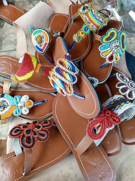 Beaded footwear