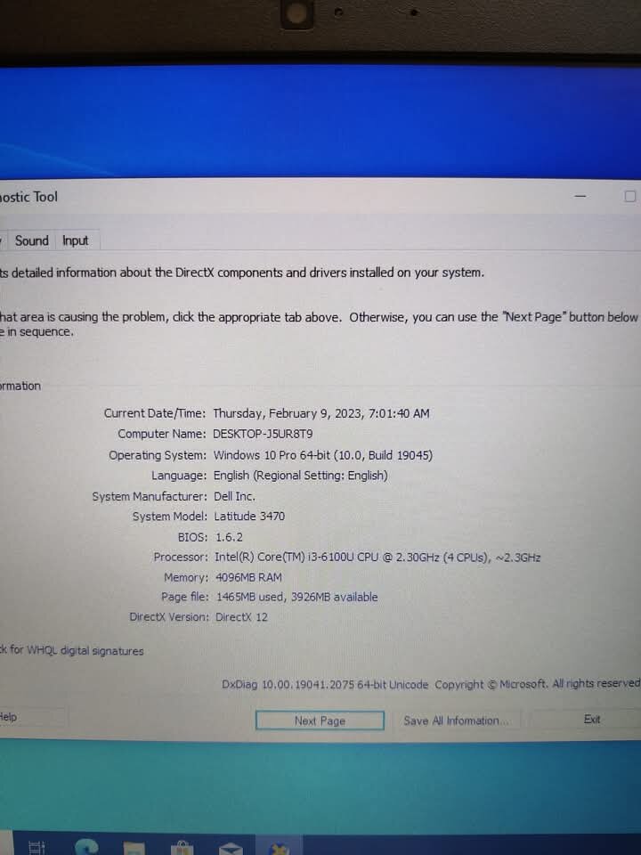 Dell latitude 3470 Intel i5 2.4ghz 7th generation 256 SSD  8