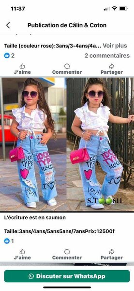 Ensemble Fille Chic 3-7 Ans
