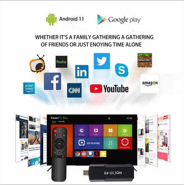 Clé TV Android 11 MX10-F2 4K