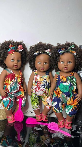2Poupées africaines de 48cm