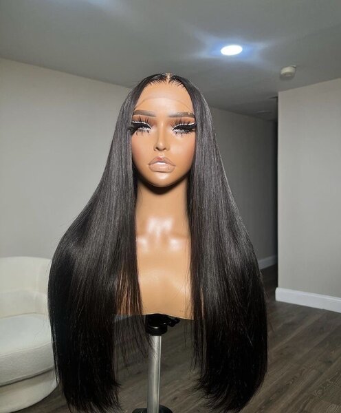 Bone straight wig