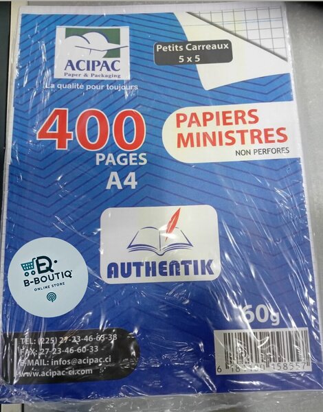 Papier A4 400 Pages Ministres