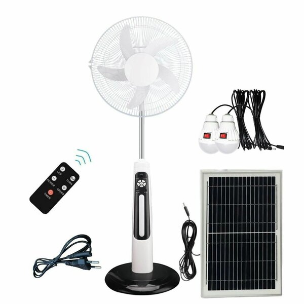 Solar rechargeable fan