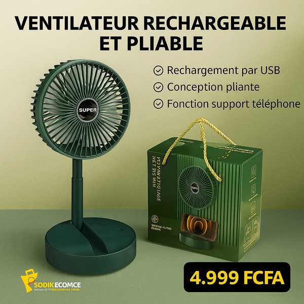Ventilateur USB Pliable Rechargeable
