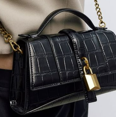 ZARA CROC CITY BAG