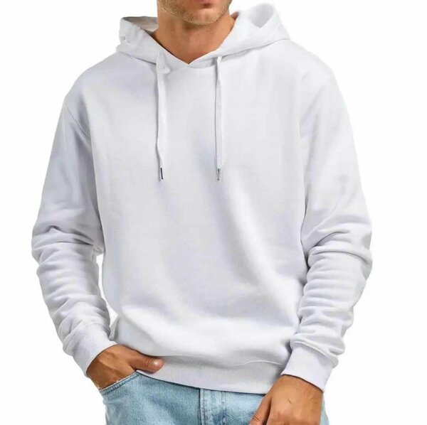 Pull à capuche couleur unique