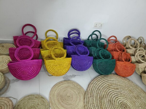 Rattan Moon Bag