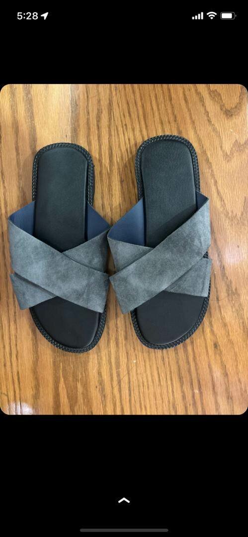 Suede and Leather Slippers