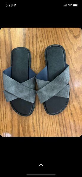 Suede and Leather Slippers