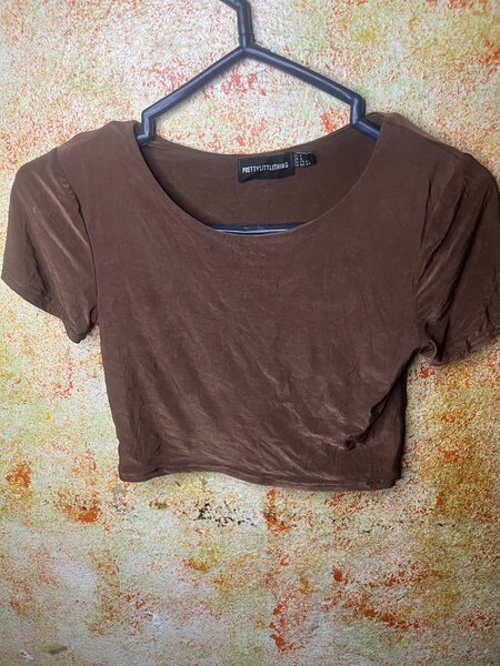 Crop top marron tendance