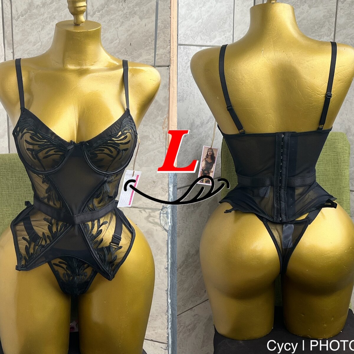 Body en dentelle sexy noir