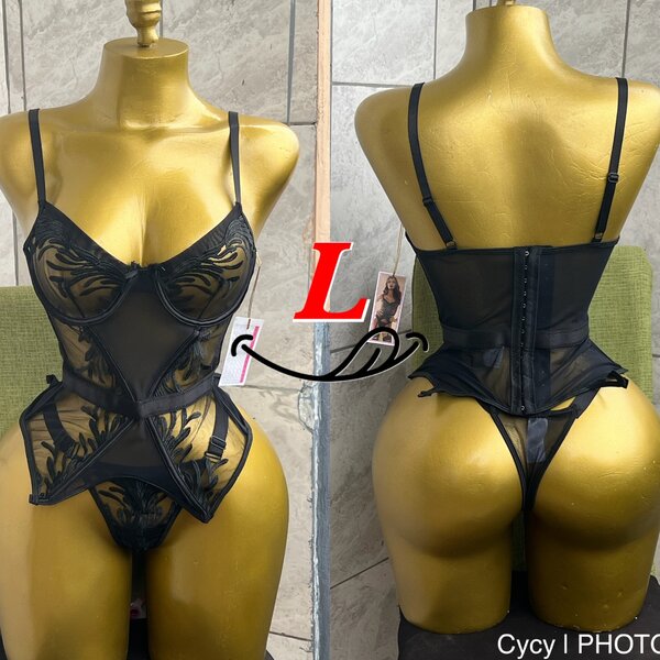 Body en dentelle sexy noir