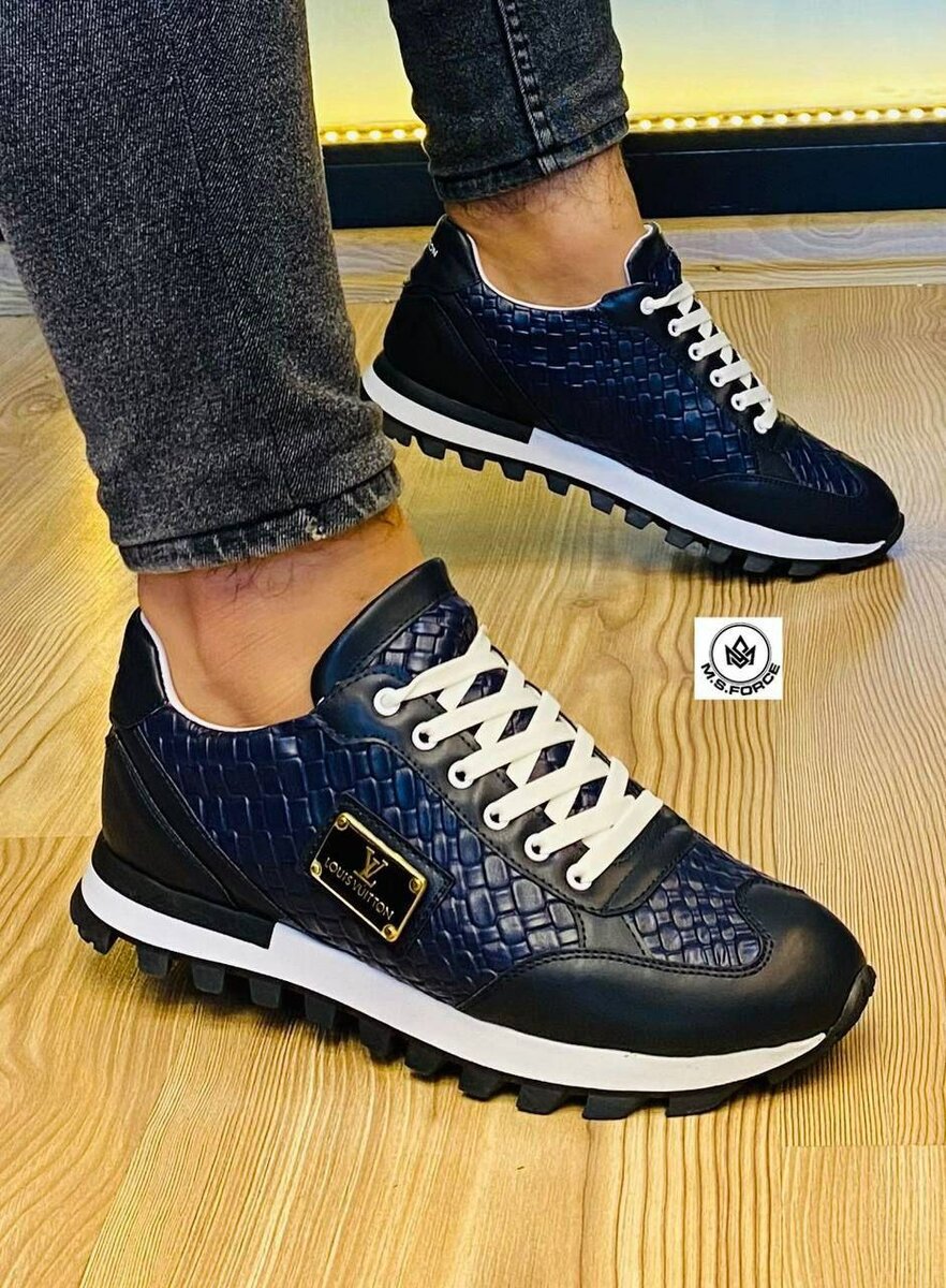 Baskets en cuir tendance homme