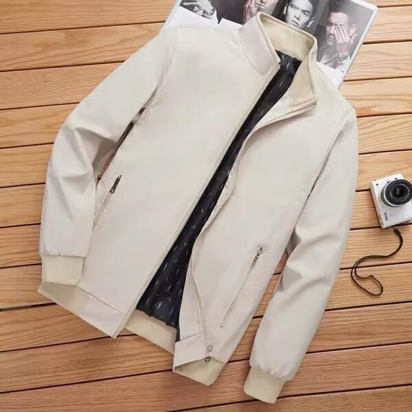 Blouson Homme Décontracté Zippé