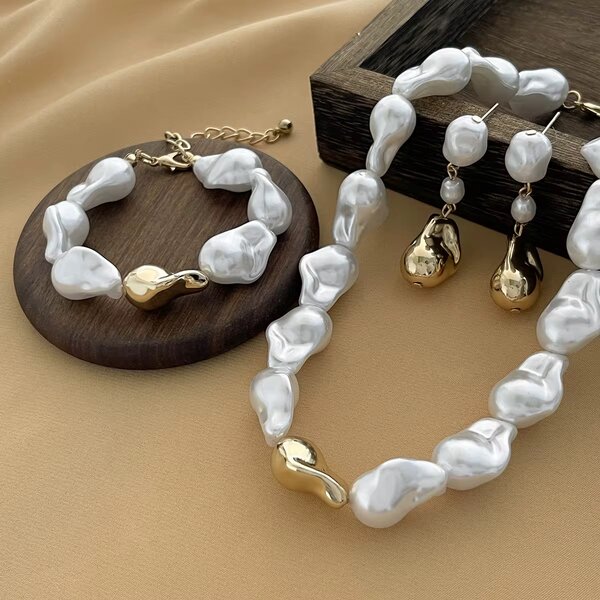 Ensemble en perles d´eau douce