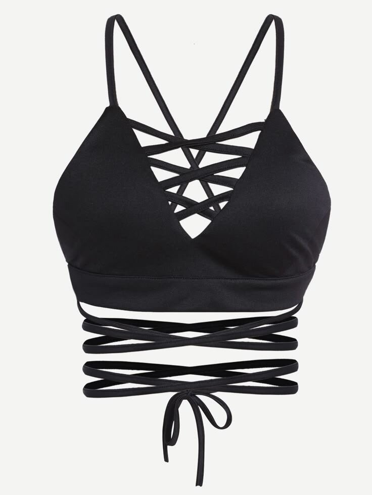 Lace up bra