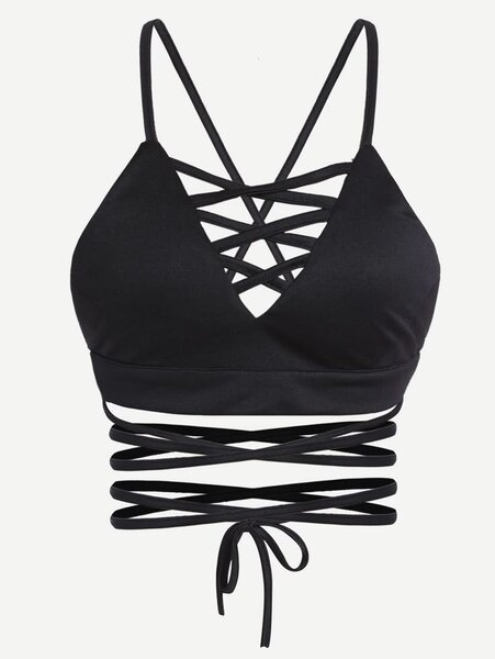 Lace up bra