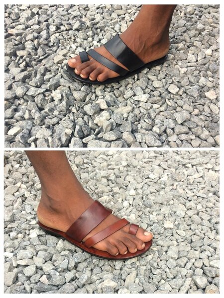 leather slippers