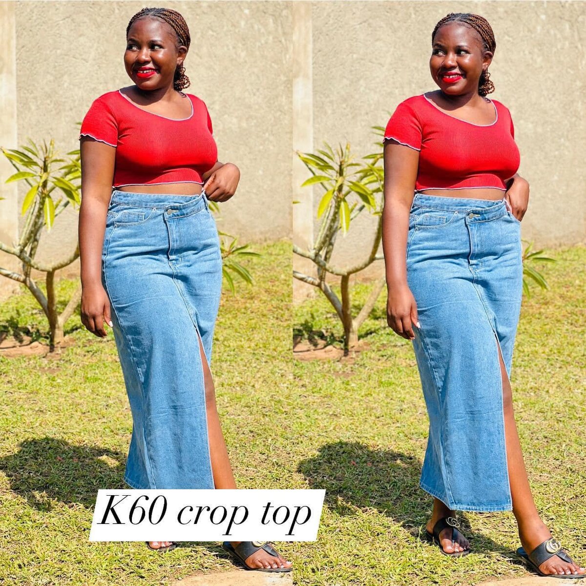 CROP TOP red