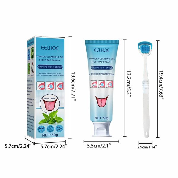 Eelhoe Tongue Cleaning Gel & Tongue Scraper