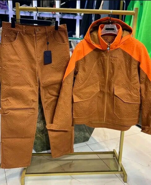 Veste Homme en Cuir Marron Tendance