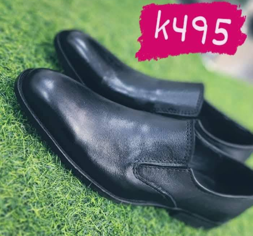black leather shoes