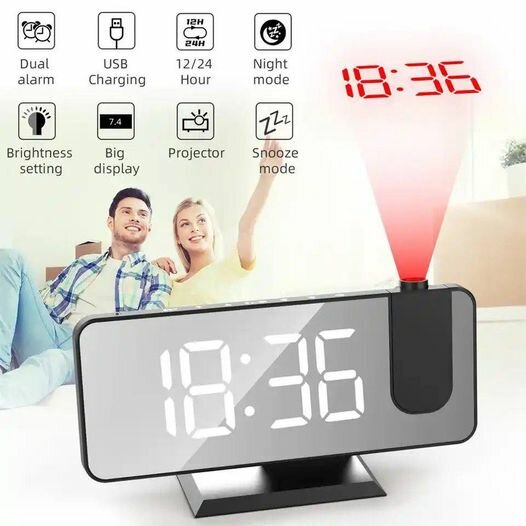 horloge électronique avec projecteur