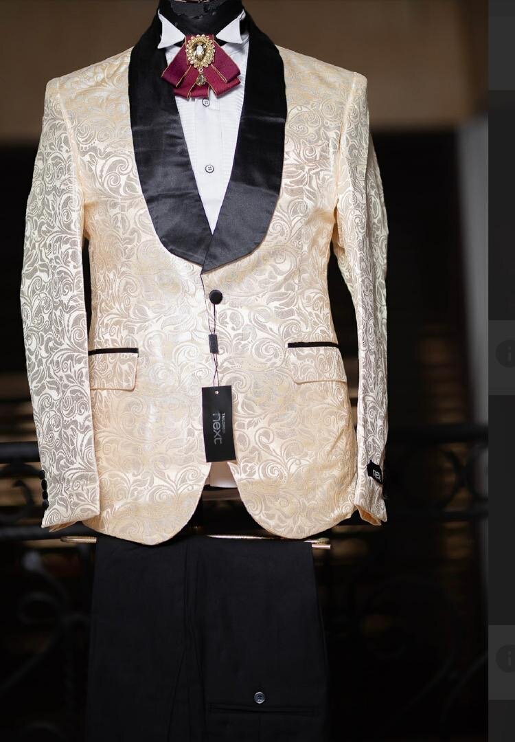 Gold Floral Suit