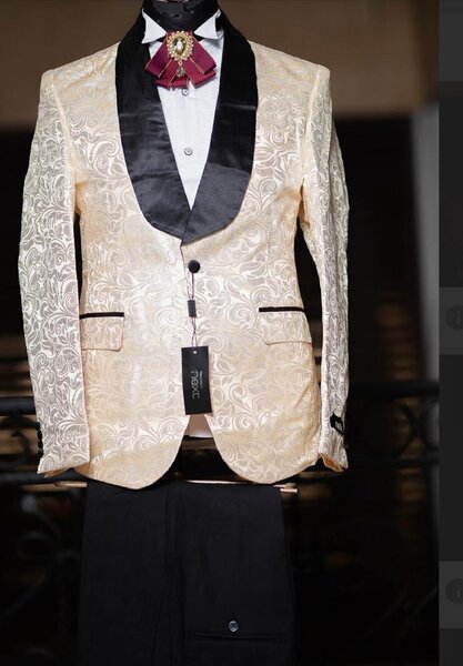 Gold Floral Suit