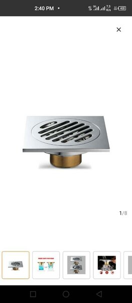 Metal floor drain