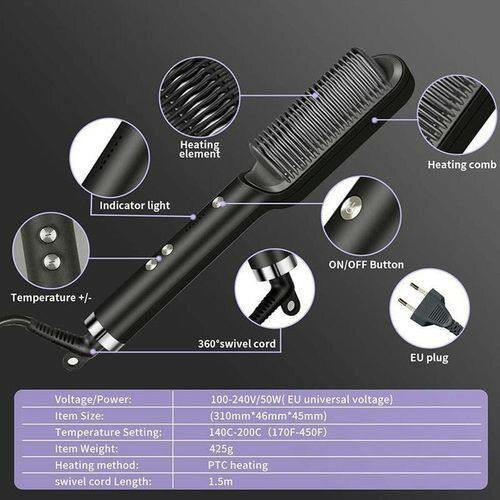 Brosse à Cheveux Chauffante En Céramique