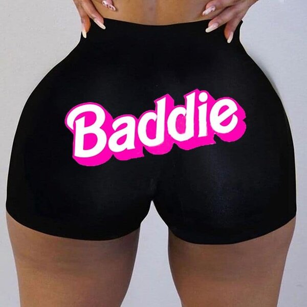 Printed booty shorts