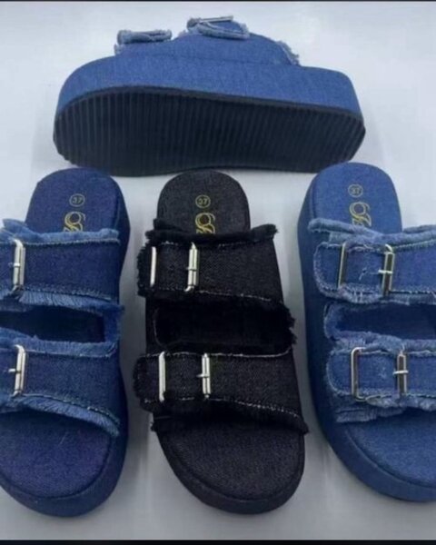 Sandales en jean à plateforme