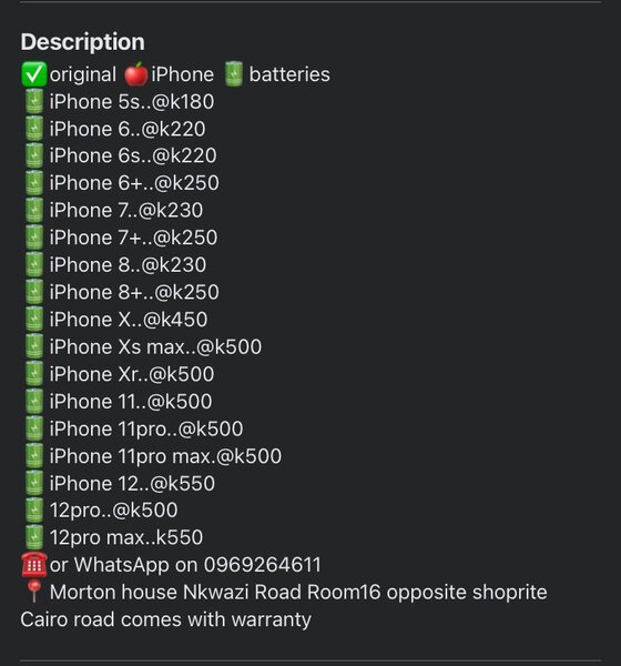 iPhone batteries